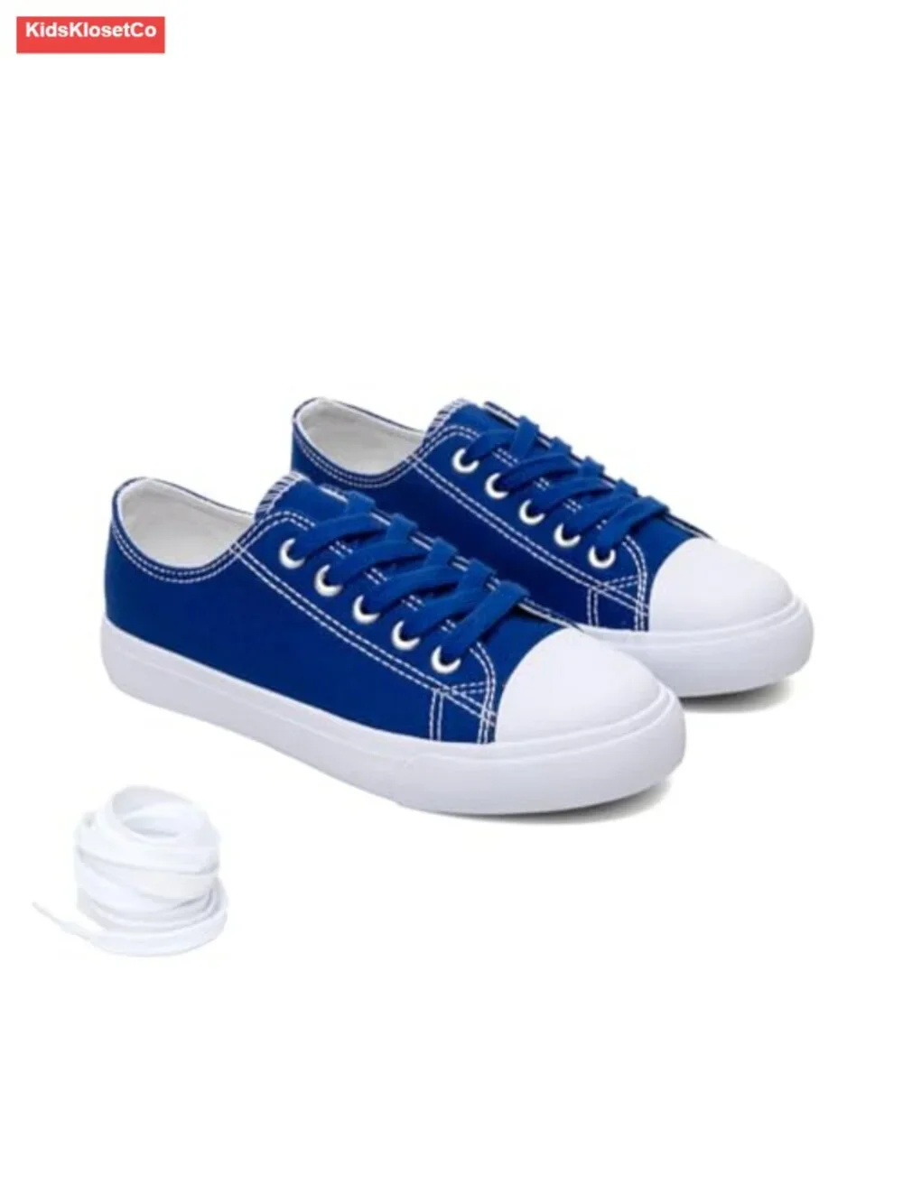 Kids Canvas Low Top Sneakers with Extra Laces